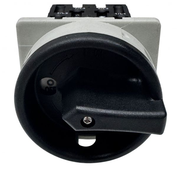 Hauptschalter 3-​Polig 20 A - Fronteinbau IP65 Schwarz